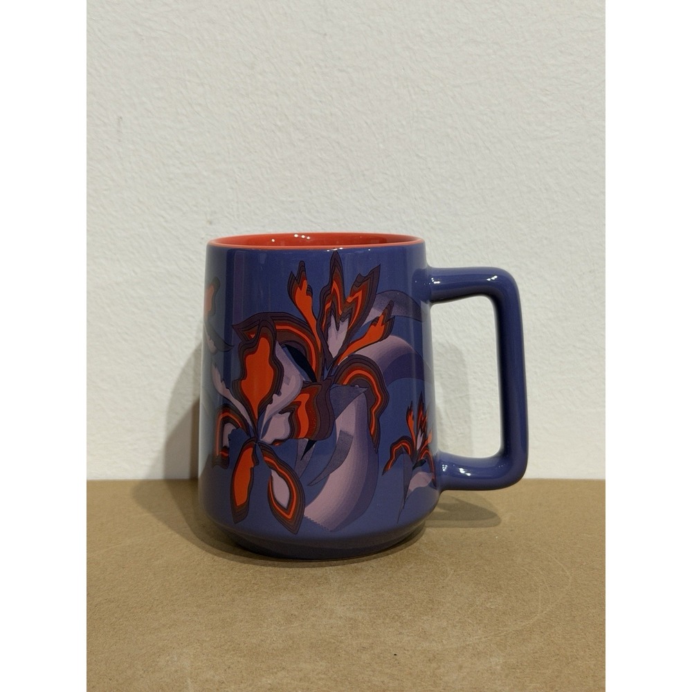 Starbucks Mug Purple with Pink Iris 14oz Ltd Edition
